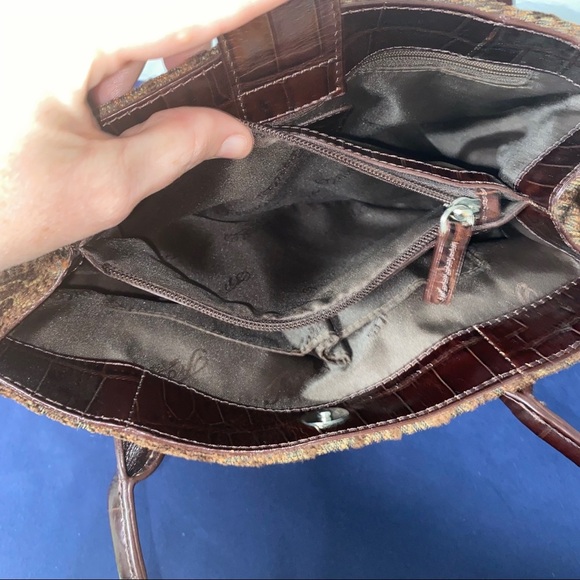 Vintage Brown Fossil Tapestry Shoulder Bag - Picture 6 of 8